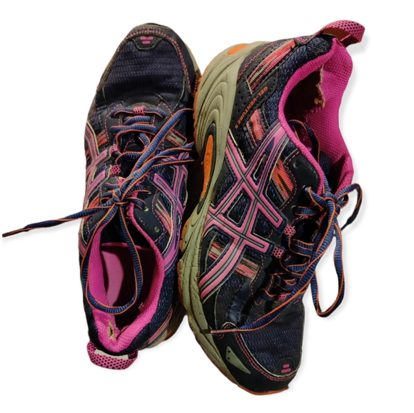 Asics Shoes - Asics Women's T5N8N GEL-Venture 5 Trail Running Shoes Size: US 8 Clean